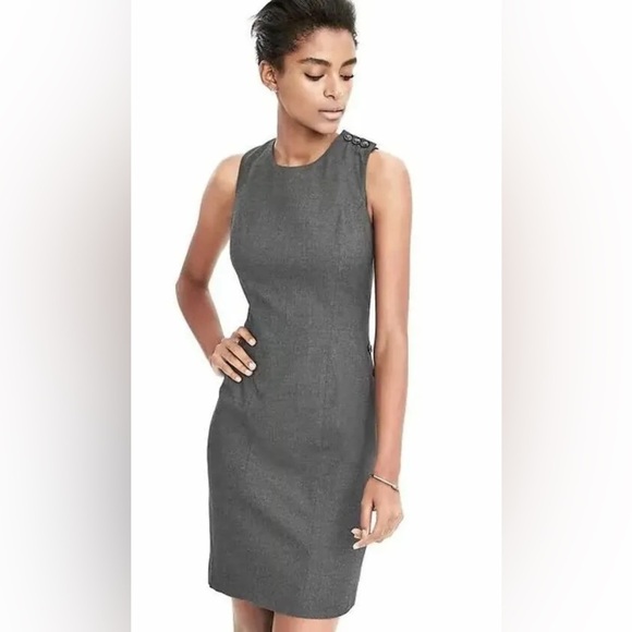 Banana Republic Dresses & Skirts - Banana Republic, Sleeveless Side Button Sheath Dress,‎ Size 8